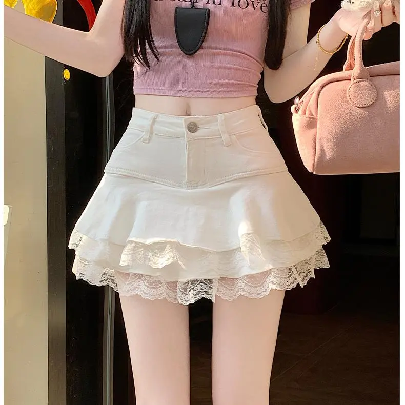 YGPRW Denim Short Skirts Women's-10