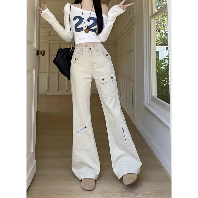 YGPRW Jeans Women's Apricot-5