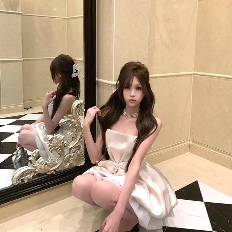 YGPRW Sleeveless Dresses Women's Apricot-2