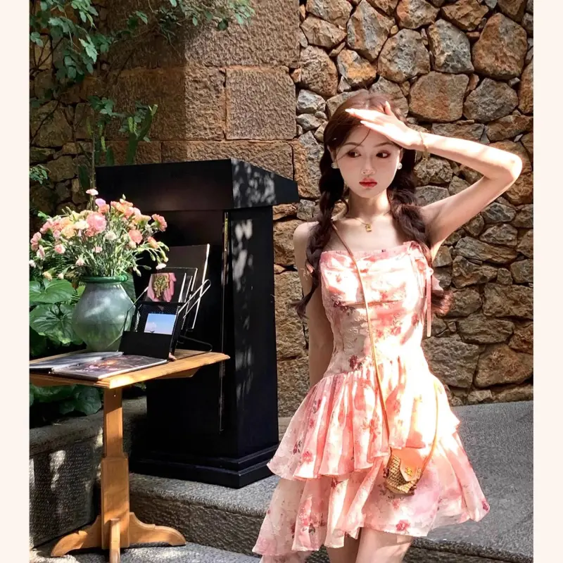 YGPRW Slip Dresses Women's Pink-7