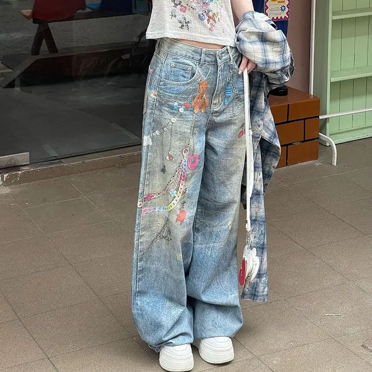 YGPRW Jeans Women's Blue-2