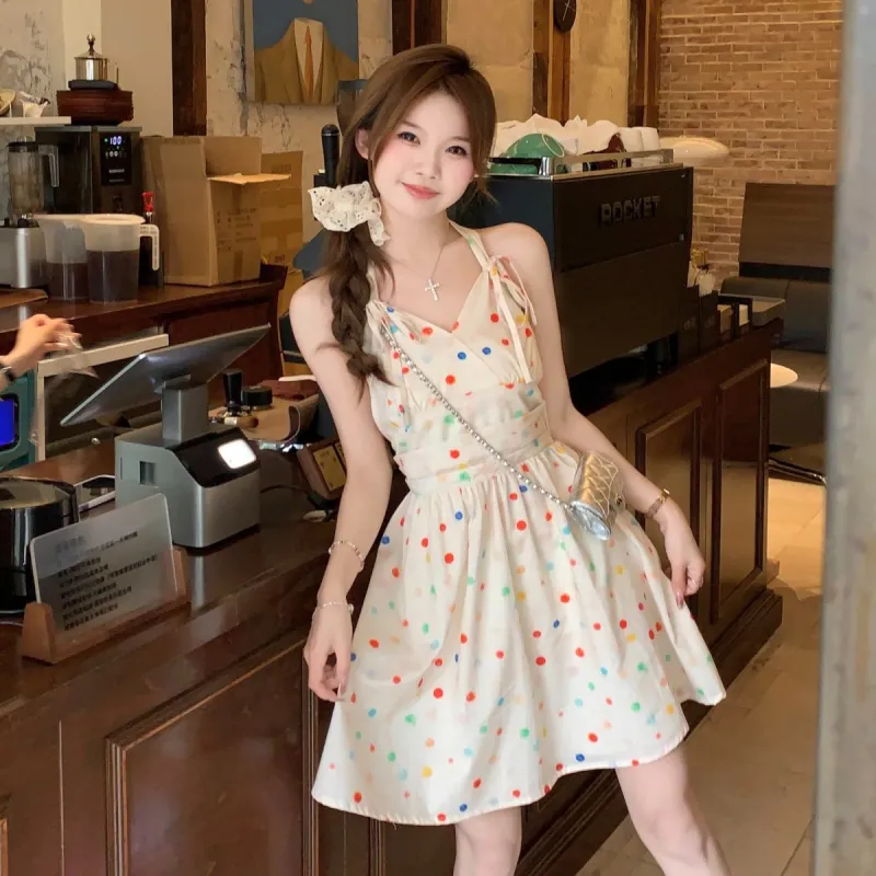YGPRW Sleeveless Dresses Women's Polka Dot-3
