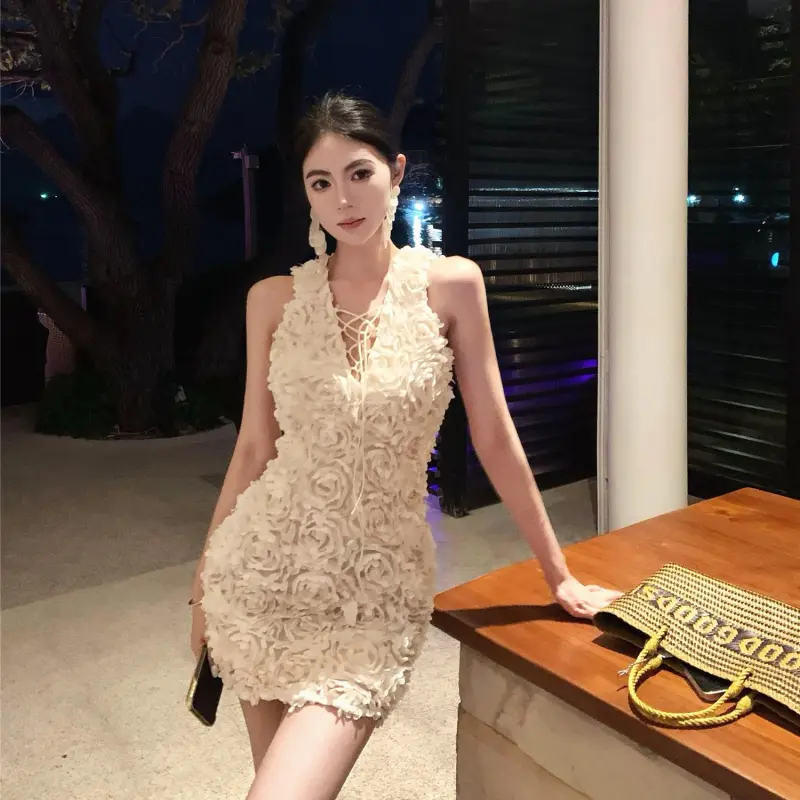 YGPRW Sleeveless Dresses Women's Apricot-2