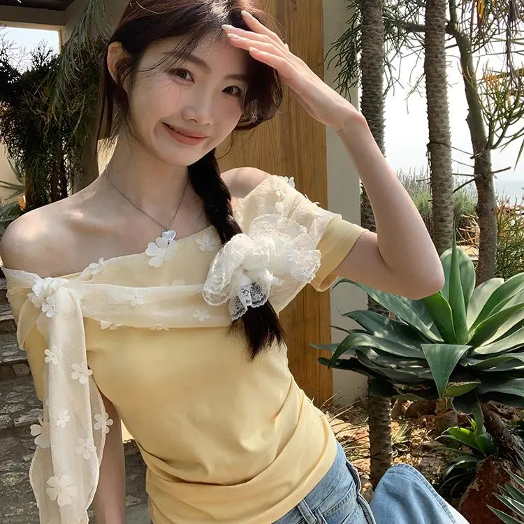 YGPRW T Shirts Women's Yellow-2