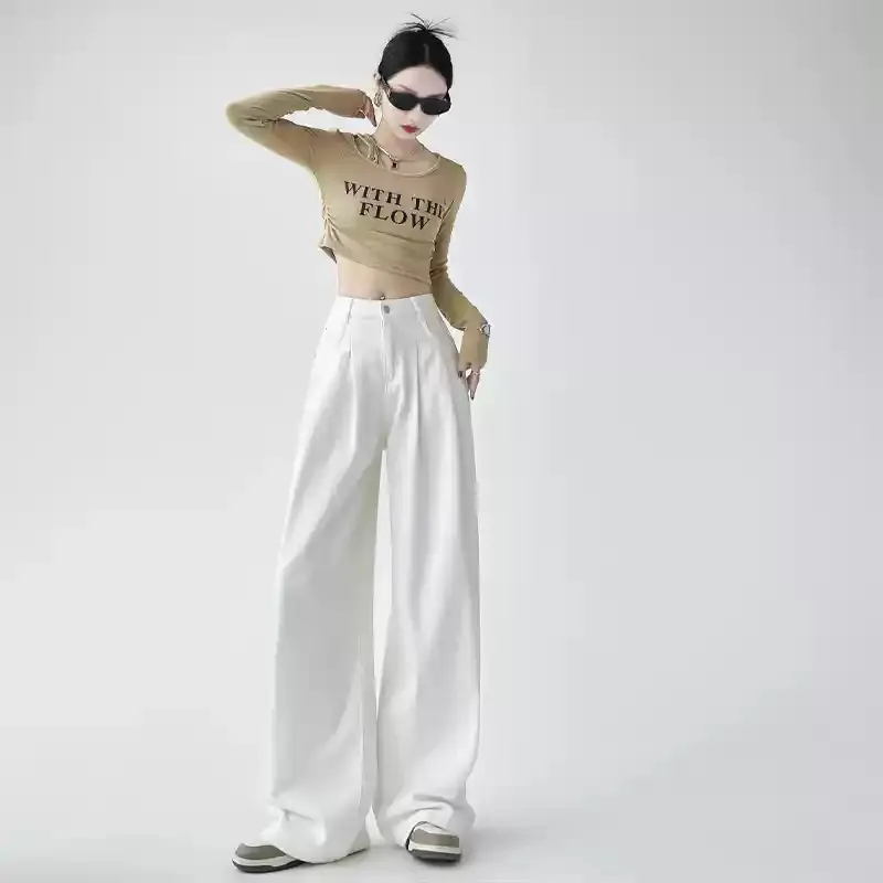 YGPRW Jeans Women's White-2