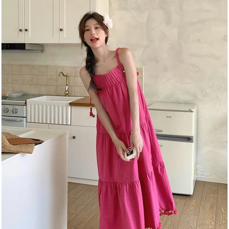 YGPRW Slip Dress Women's Rose Red-2