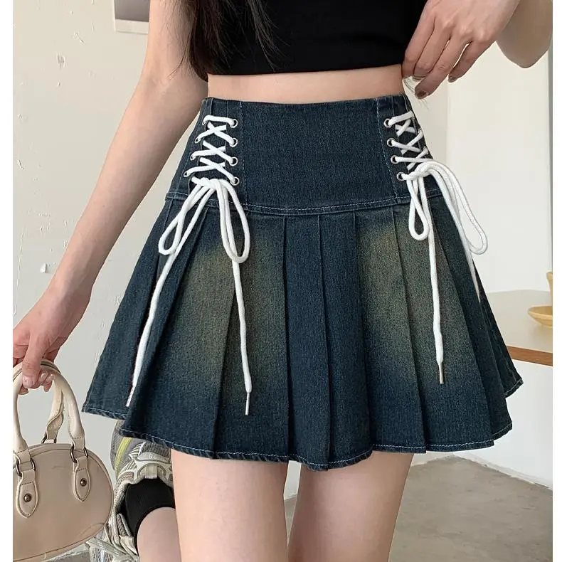YGPRW Denim Short Skirts Women's-9