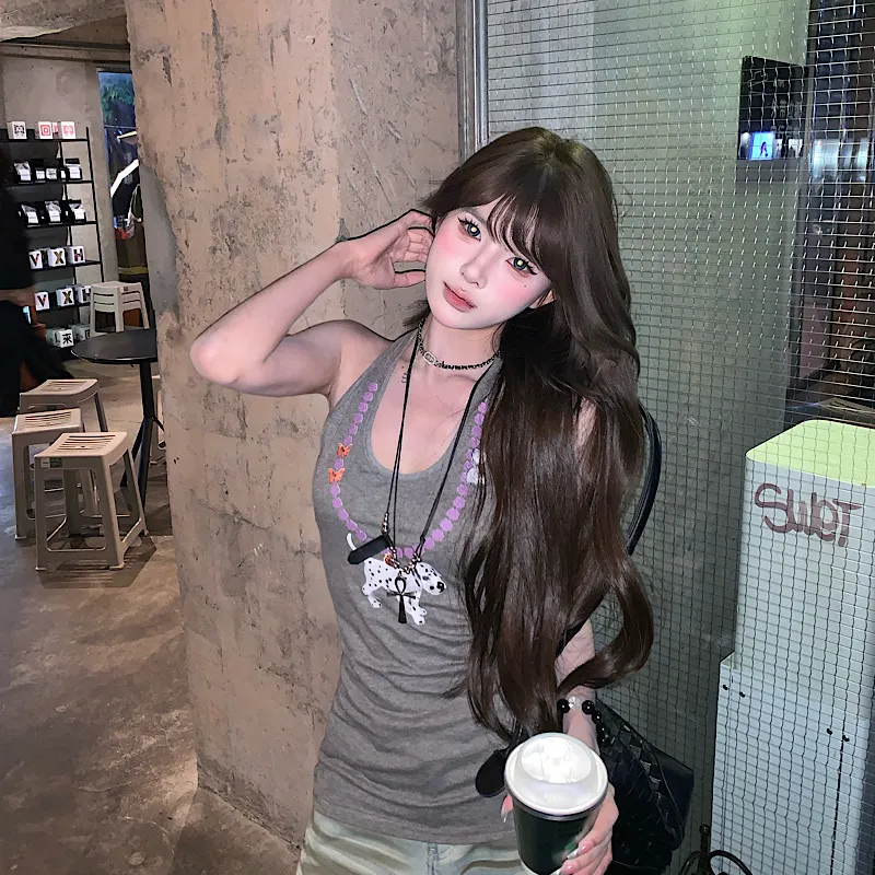 YGPRW Tank Tops Women's Gray-2