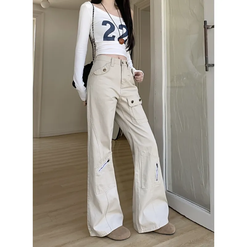 YGPRW Jeans Women's Apricot-2