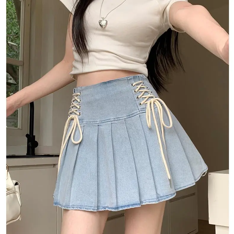 YGPRW Denim Short Skirts Women's-4