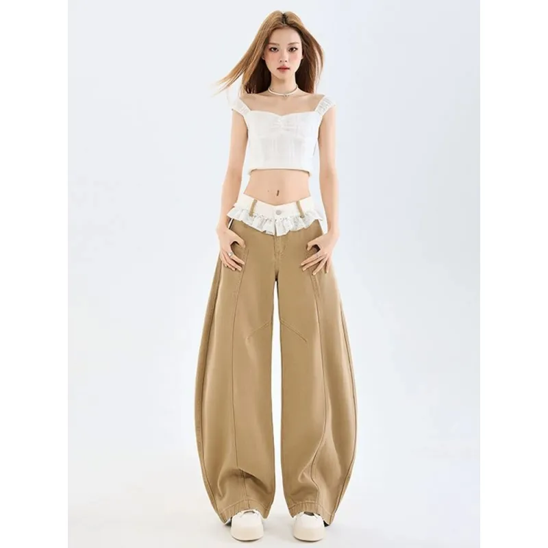 YGPRW Jeans Women's Khaki-4