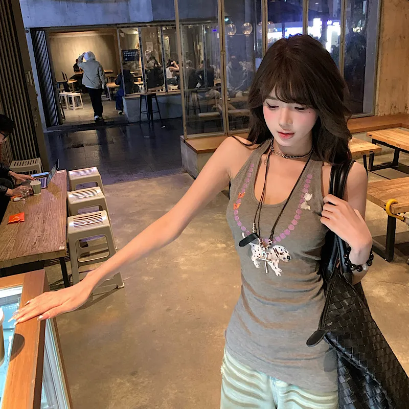YGPRW Tank Tops Women's Gray-7