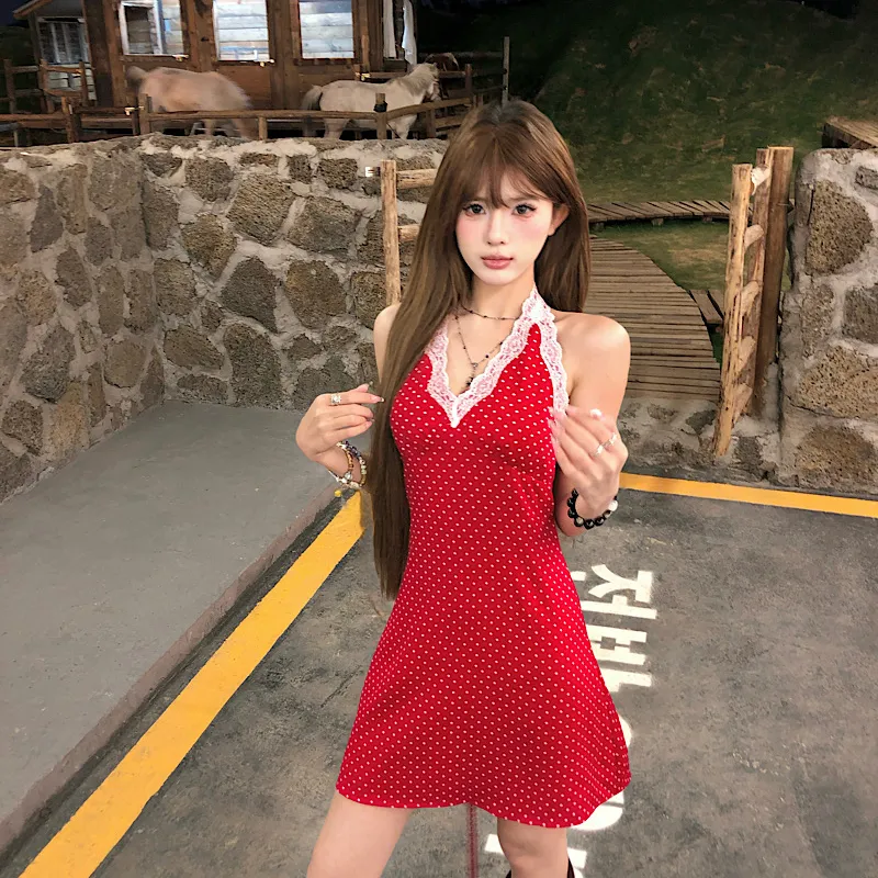 YGPRW Sleeveless Dresses Women's Red-6