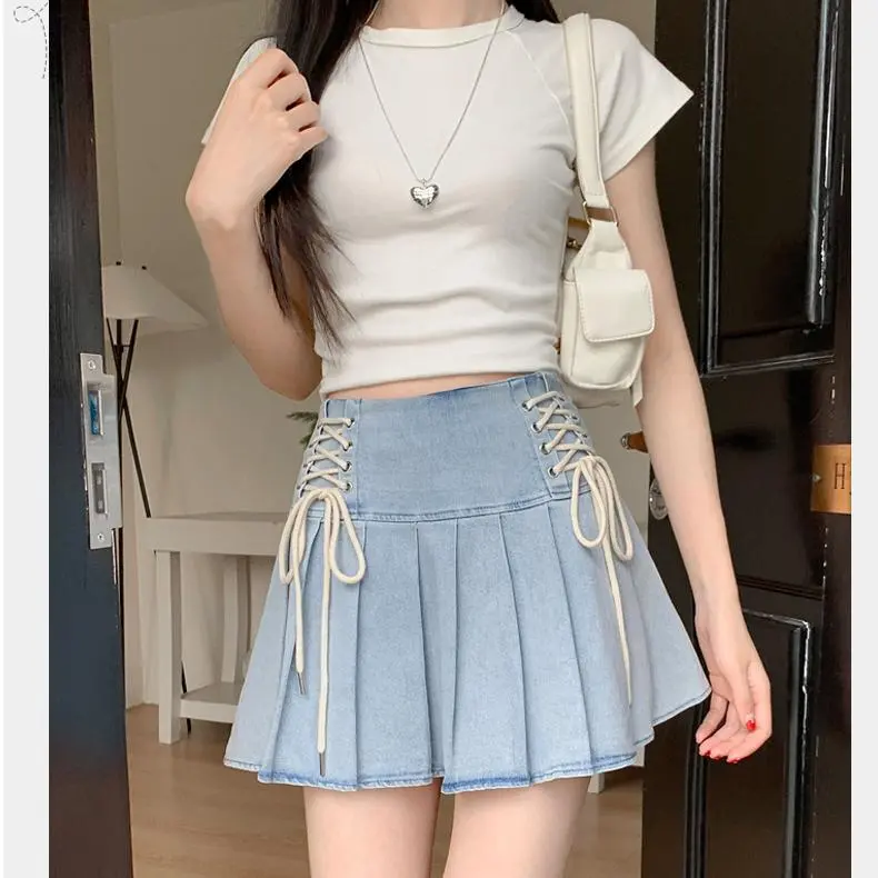 YGPRW Denim Short Skirts Women's-3