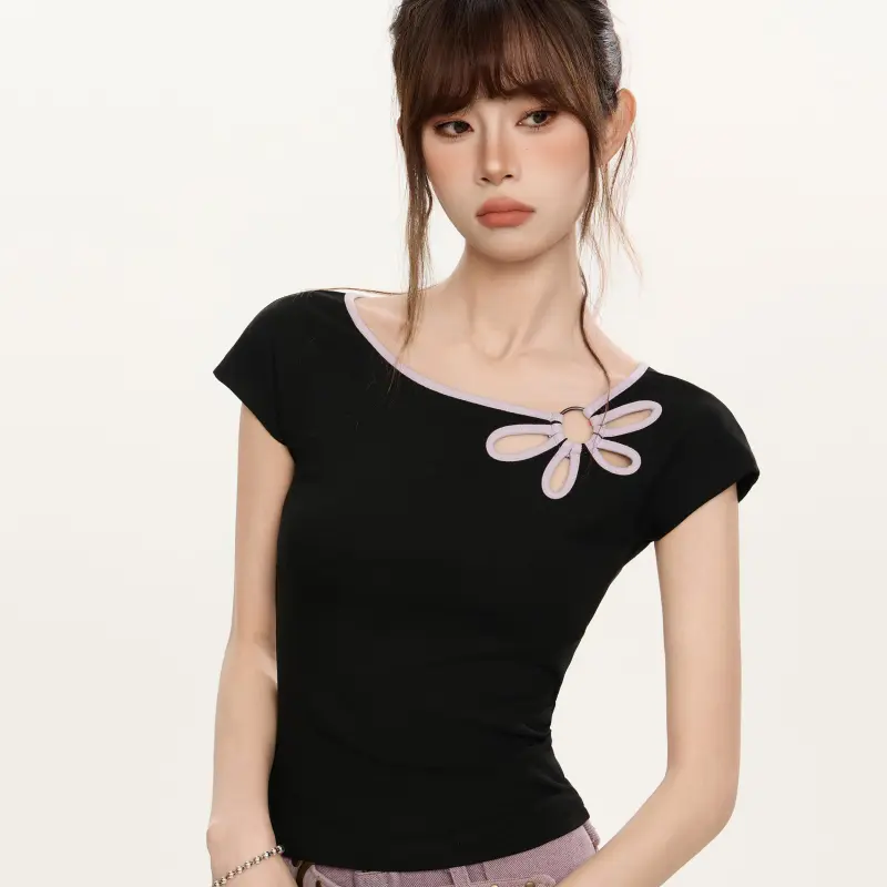 YGPRW Set in Sleeve T Shirt Women's-3