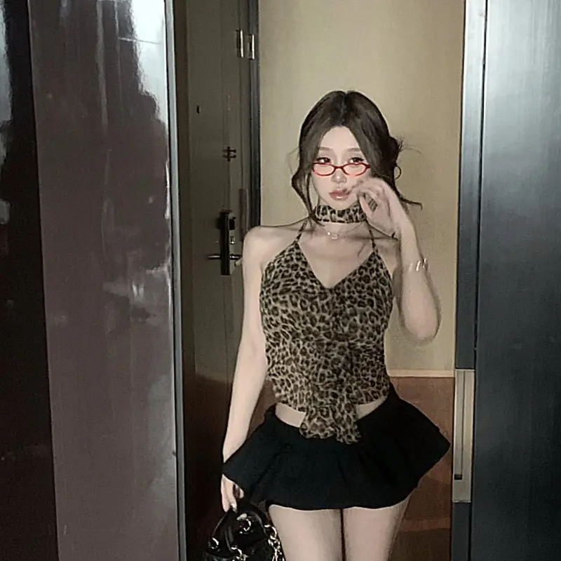 YGPRW Tank Top Women's Leopard Print-4
