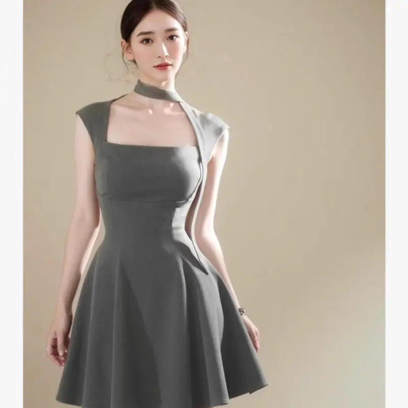 YGPRW Slip Dresses Women's Gray-2