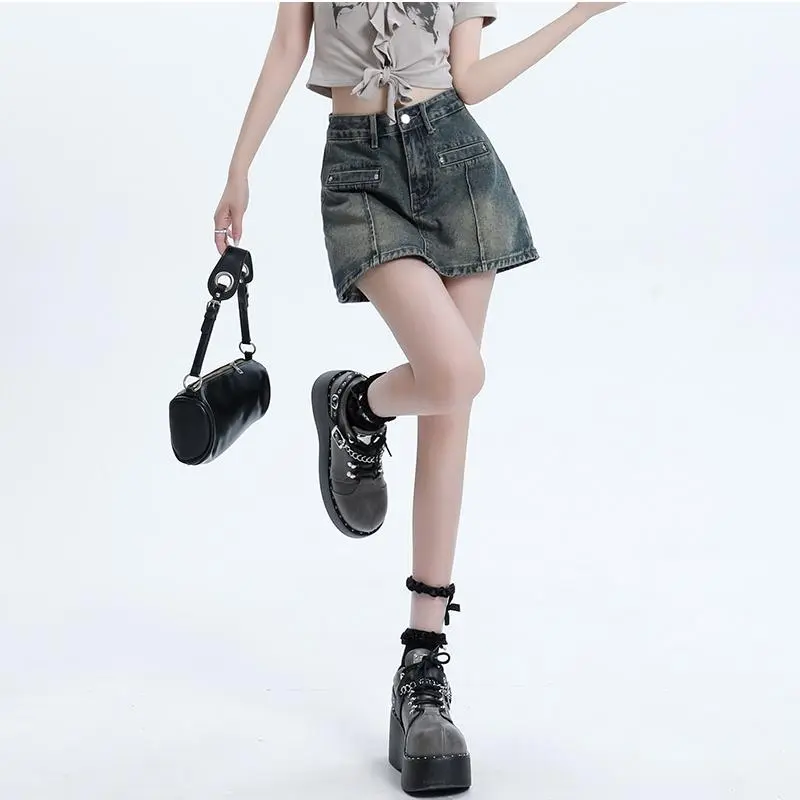 YGPRW Denim Short Skirts Women's-5
