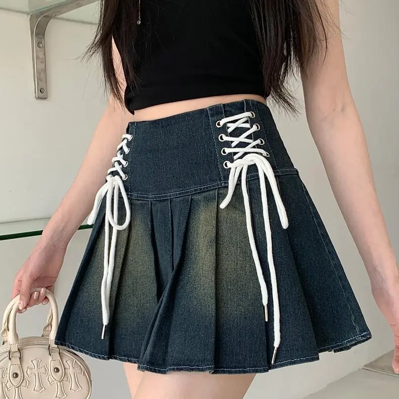 YGPRW Denim Short Skirts Women's-8