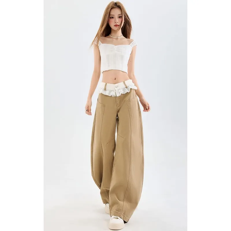 YGPRW Jeans Women's Khaki-5