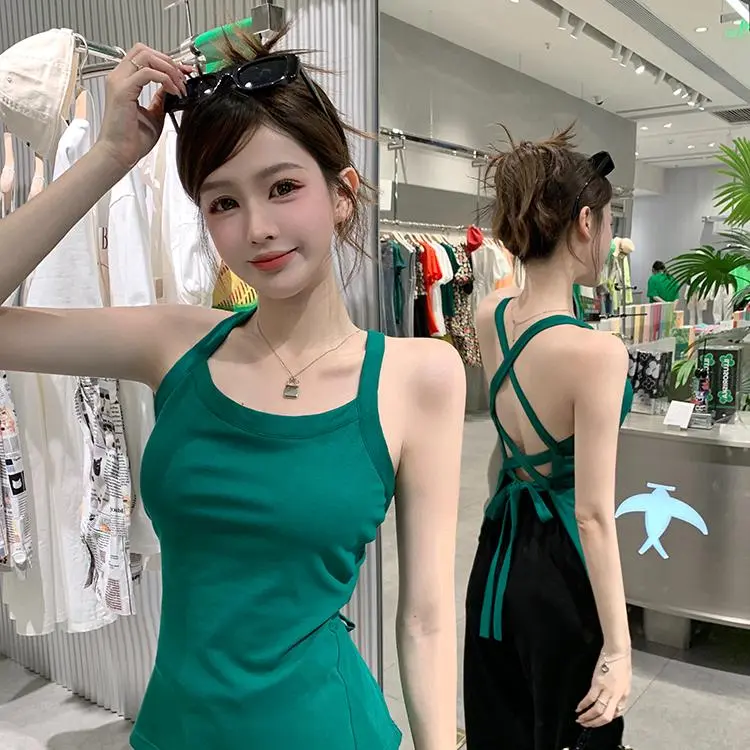 YGPRW Tank Tops Women's Green-2