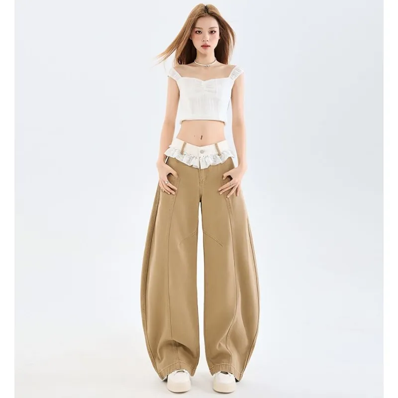 YGPRW Jeans Women's Khaki-3