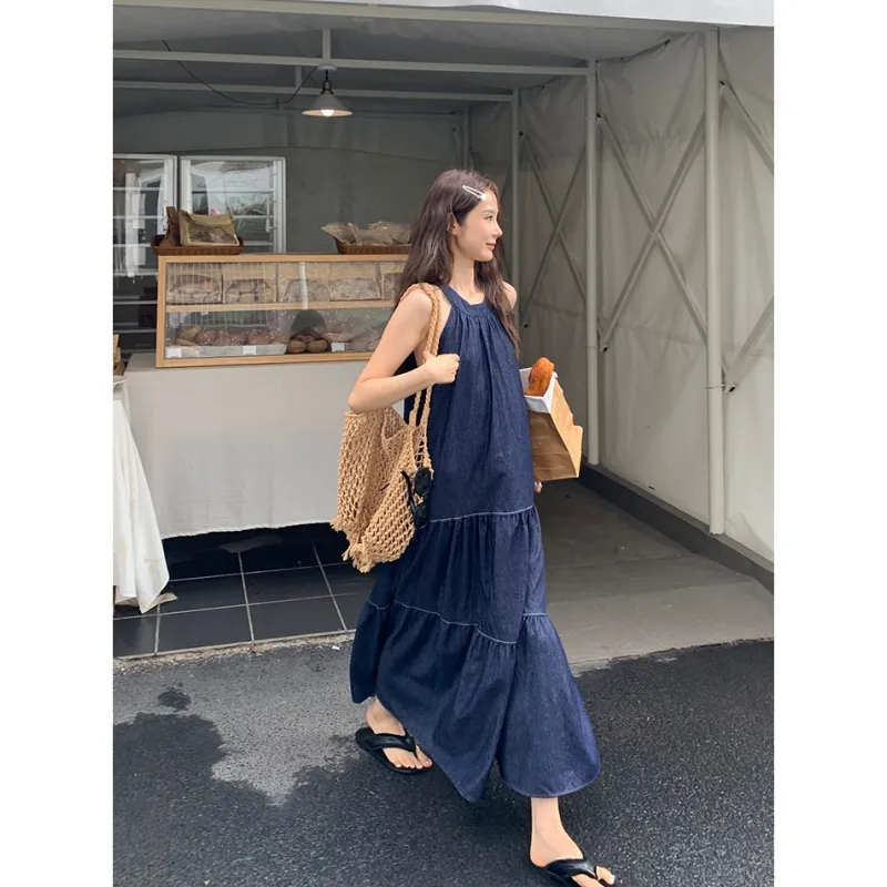 YGPRW Sleeveless Dresses Women's Blue-4