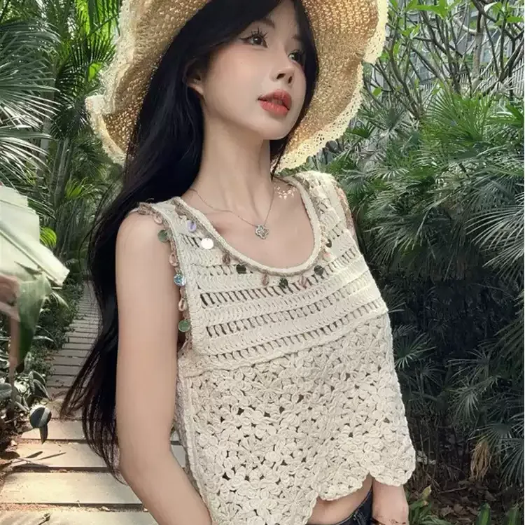 YGPRW Tank Tops Women's Apricot-5