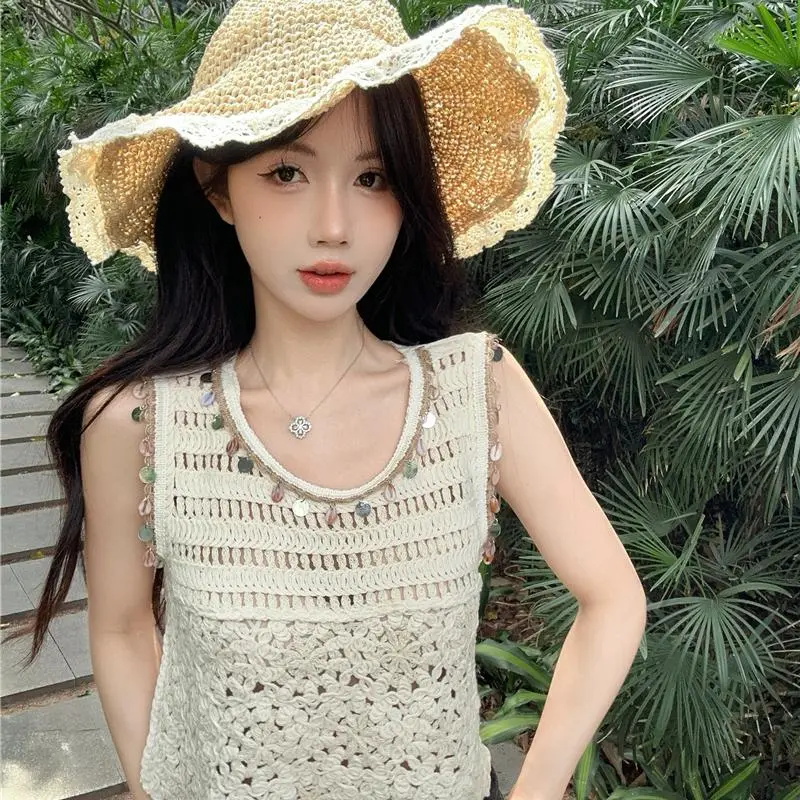 YGPRW Tank Tops Women's Apricot-3