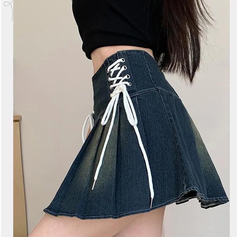 YGPRW Denim Short Skirts Women's-11