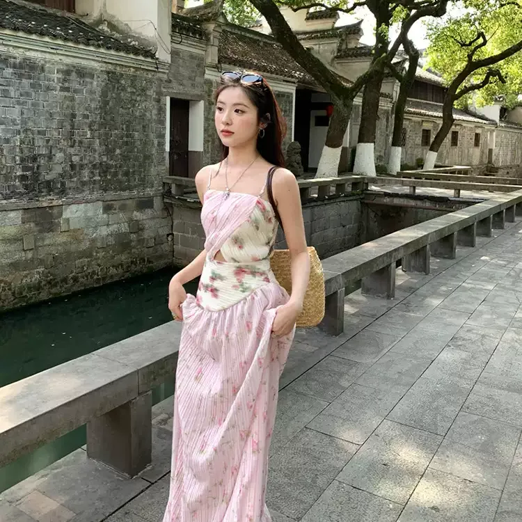 YGPRW Slip Dresses Women's Pink-3