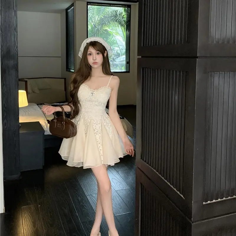 YGPRW Slip Dresses Women's Apricot-2