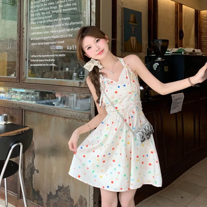 YGPRW Sleeveless Dresses Women's Polka Dot-2