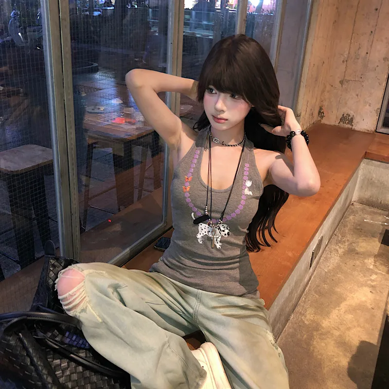 YGPRW Tank Tops Women's Gray-5