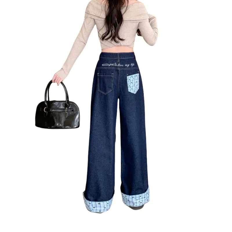 YGPRW Jeans Women's Blue-1