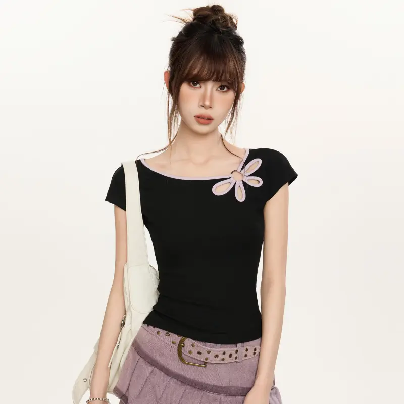 YGPRW Set in Sleeve T Shirt Women's-2
