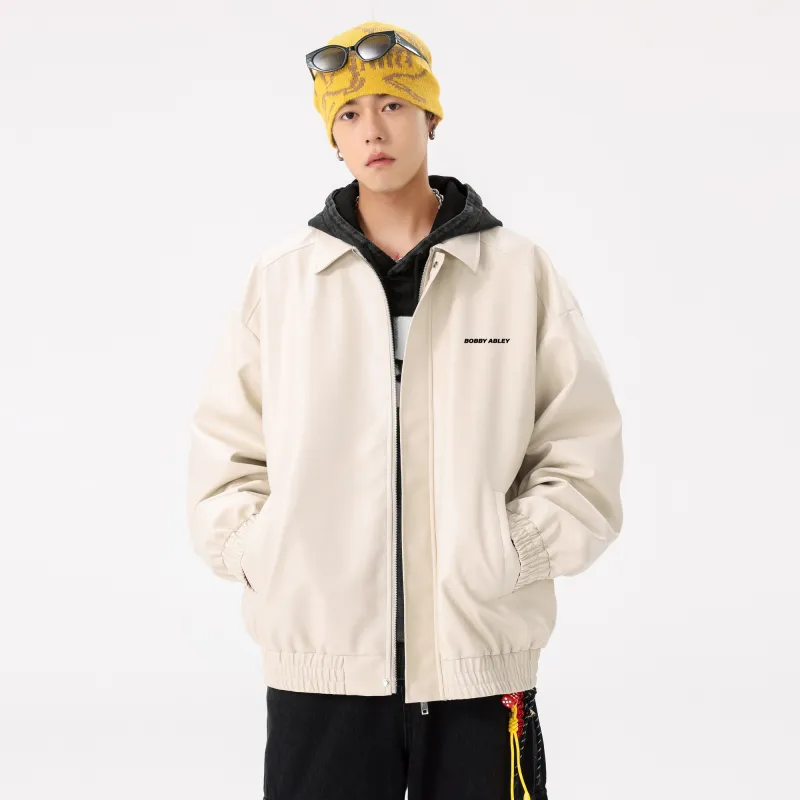 BOBBY ABLEY Leather Jacket Unisex-13