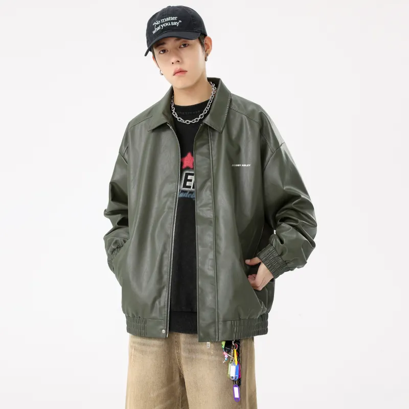 BOBBY ABLEY Leather Jacket Unisex-23