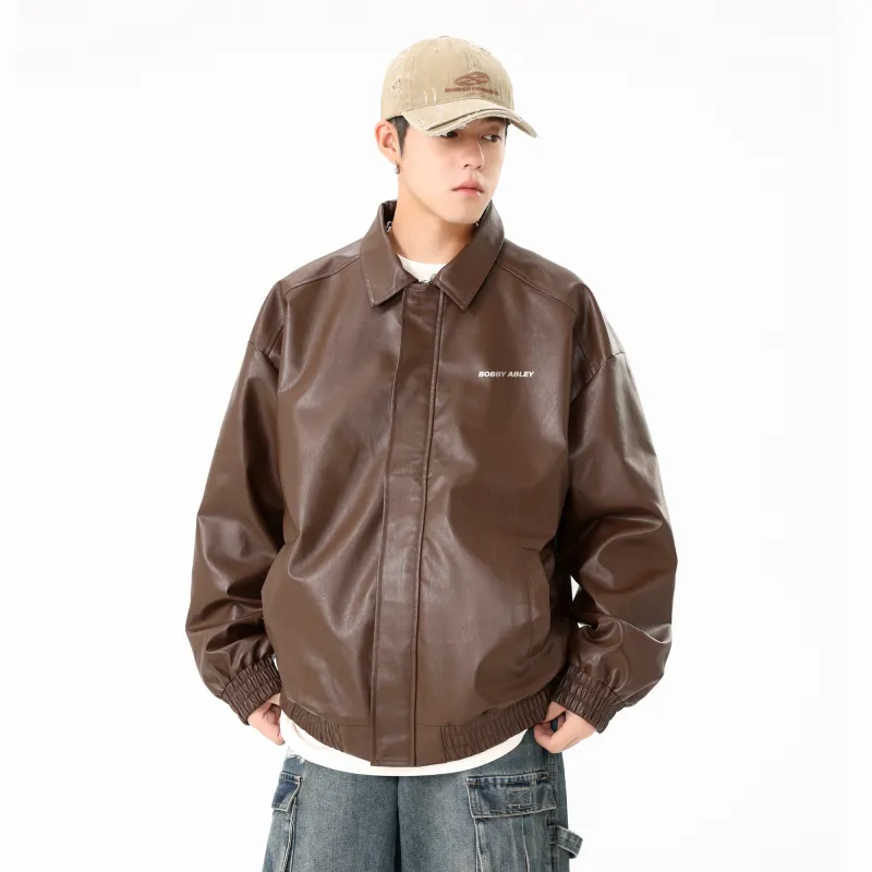 BOBBY ABLEY Leather Jacket Unisex-16