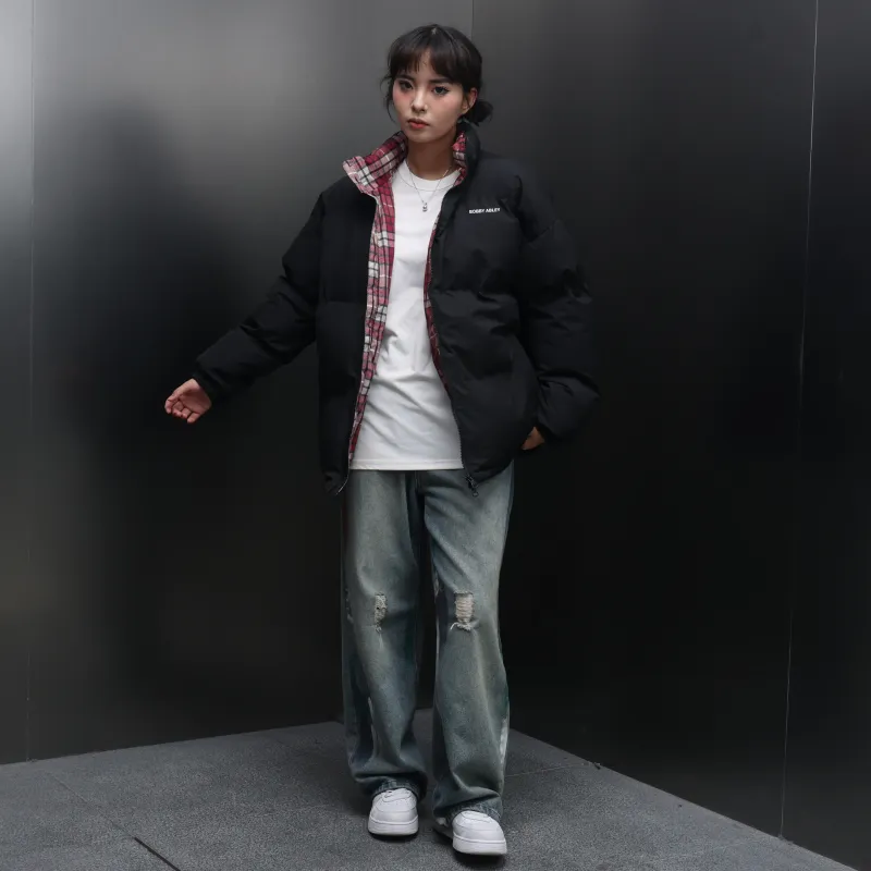 BOBBY ABLEY Puffer Jacket Unisex Dark Purple-2