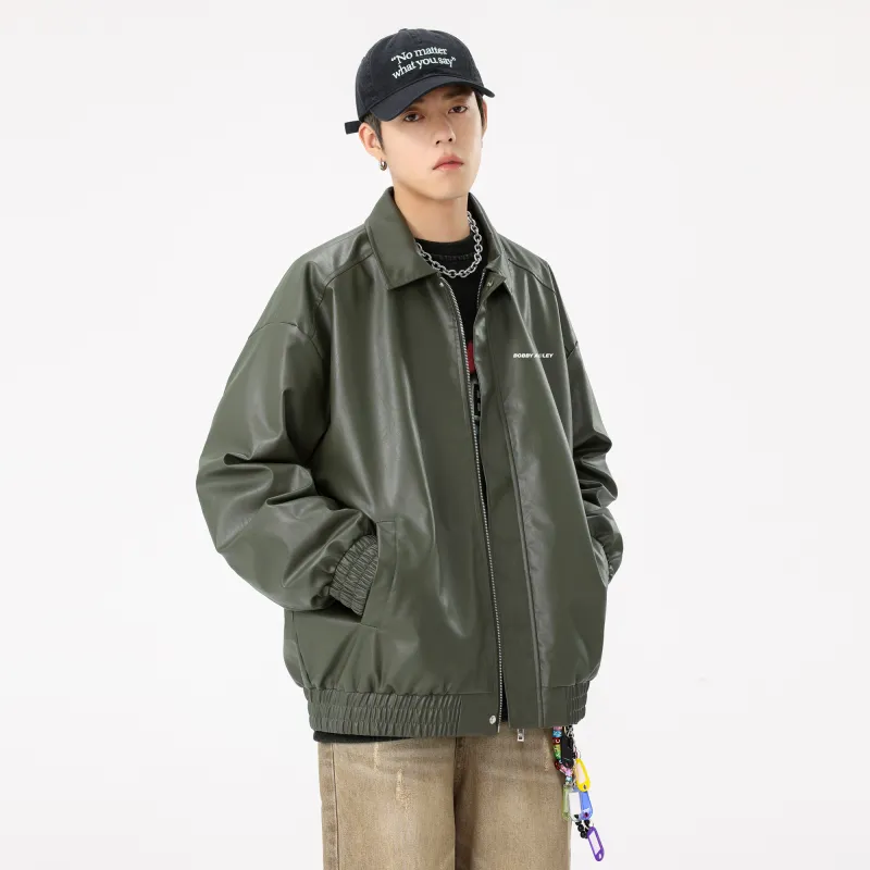 BOBBY ABLEY Leather Jacket Unisex-24