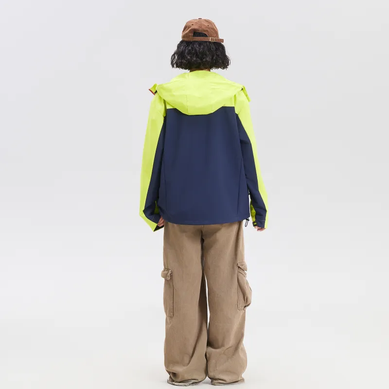 BOBBY ABLEY Water-Resistant Windproof Wear-Resistant Windbreaker Jacket Unisex Dragon Scales Yellow-2