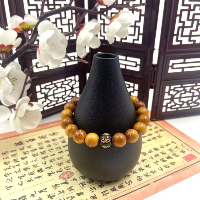 ERXI Golden Sandalwood Wooden Bracelets Unisex-5
