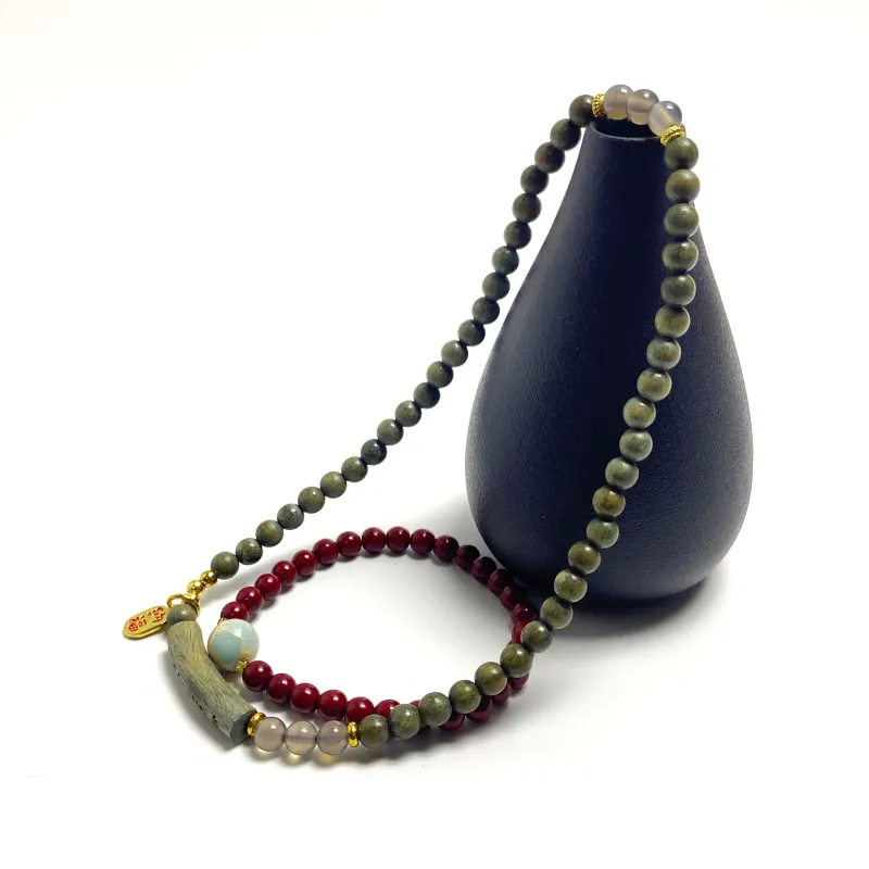 ERXI Green Sandalwood Bracelets Unisex-3