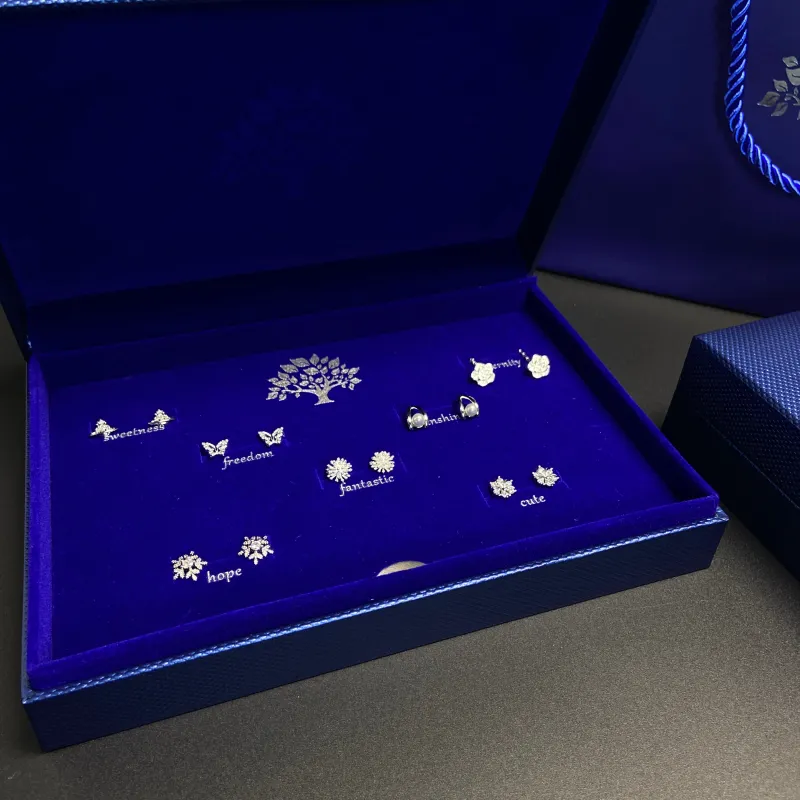 ERXI 925 Silver Needles Stud Earrings Women's-2