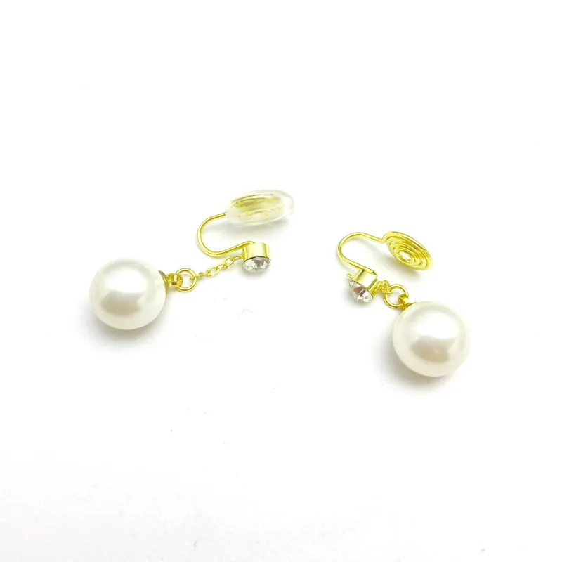 ERXI Zircon Clip On Earrings Women's-4
