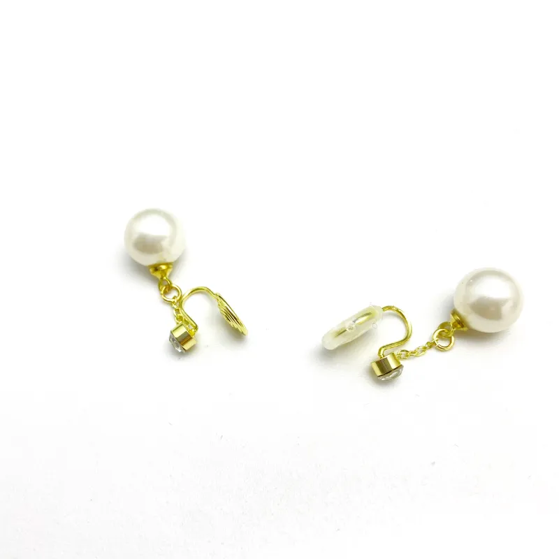 ERXI Zircon Clip On Earrings Women's-2