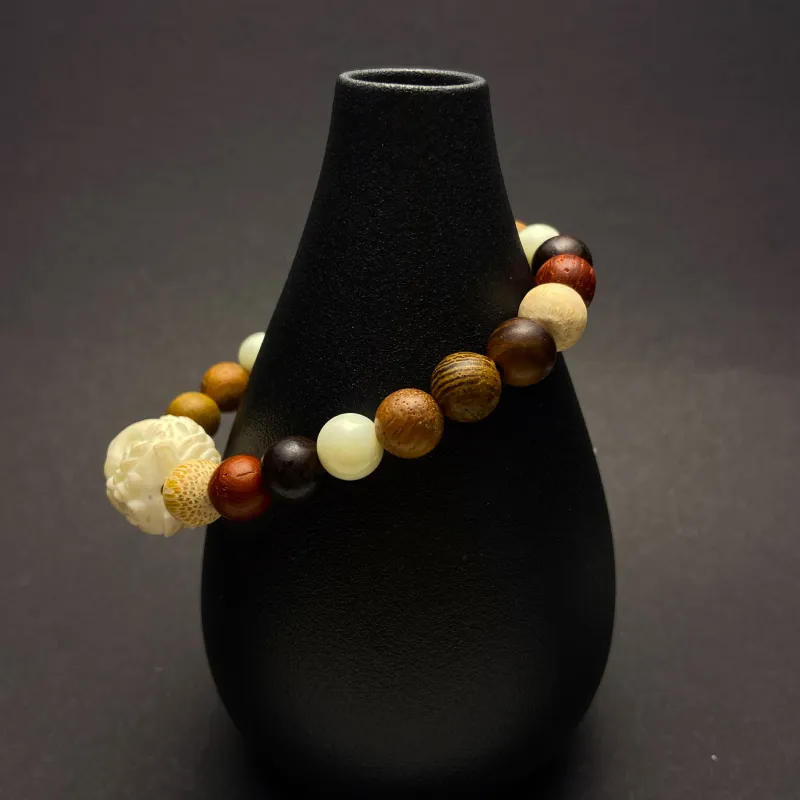ERXI Sandalwood Wooden Bracelets Unisex-14