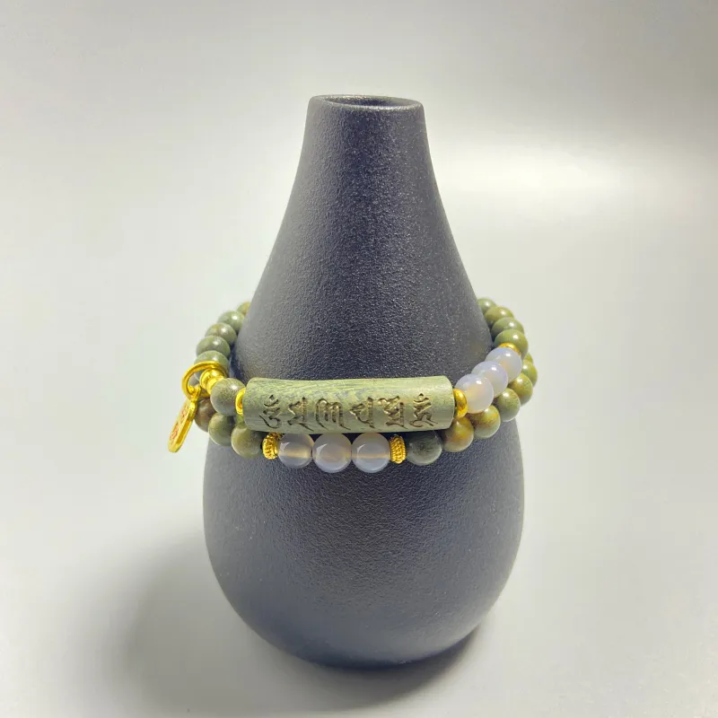 ERXI Green Sandalwood Wooden Bracelets Unisex-3