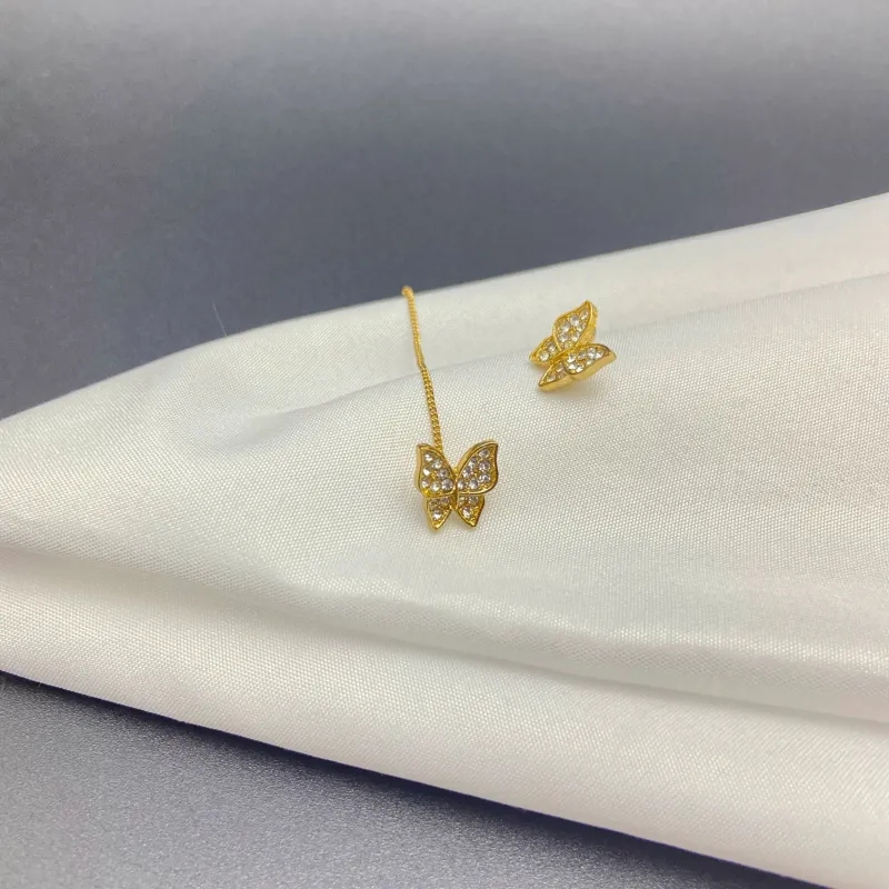 ERXI 925 Sterling Silver Needle Drop Earrings Women's-2